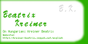 beatrix kreiner business card